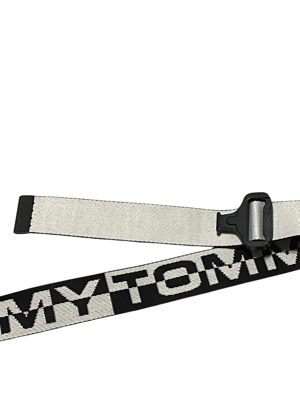 Tommy Jeans Cobra Webbing Belt Logo Graphic Belt  Black & White Logo Belt